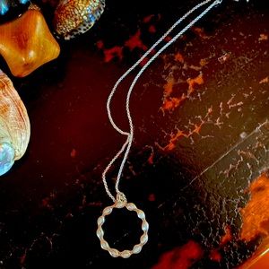 Silver Necklace with Circular Pendant